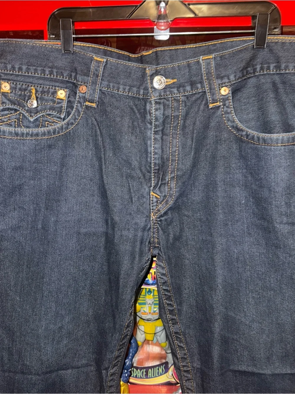 True Religion x Dark Wash Classic Straight Leg Jeans